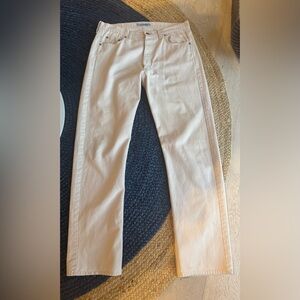 GAS White Straight Leg Jeans Button Fly Vintage Y2K Aesthetic Minimal Denim